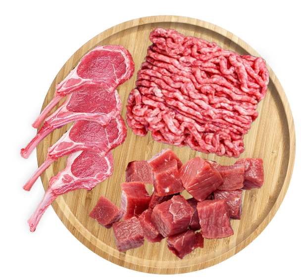 Meat Combo ( 1kg Lamp Chops, 1kg Mince/Kofta, 1kg Beef Kebab/ Cubes )